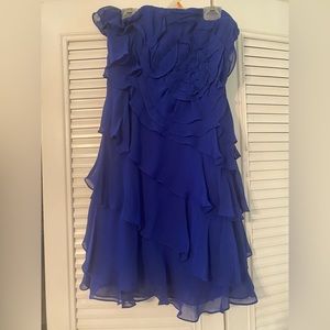 Strapless layered mini dress